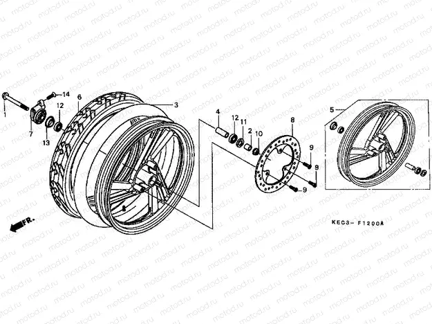 F-12 FRONT WHEEL