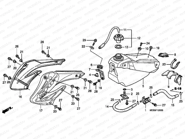 F-12 FUEL TANK (CRF450R2,3,4)