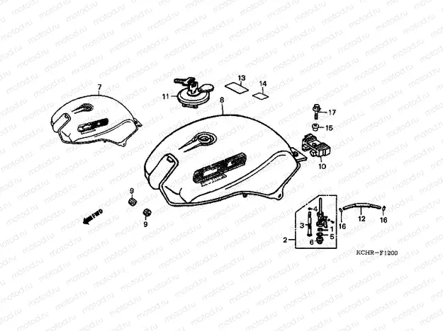 F-12 FUEL TANK / FUEL TAP