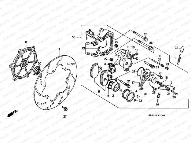 F-12 REAR BRAKE CALIPER