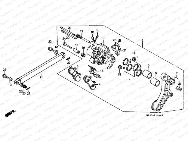 F-12 REAR BRAKE CALIPER