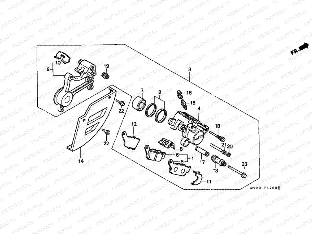 F-12 REAR BRAKE CALIPER