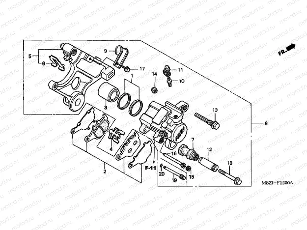 F-12 REAR BRAKE CALIPER