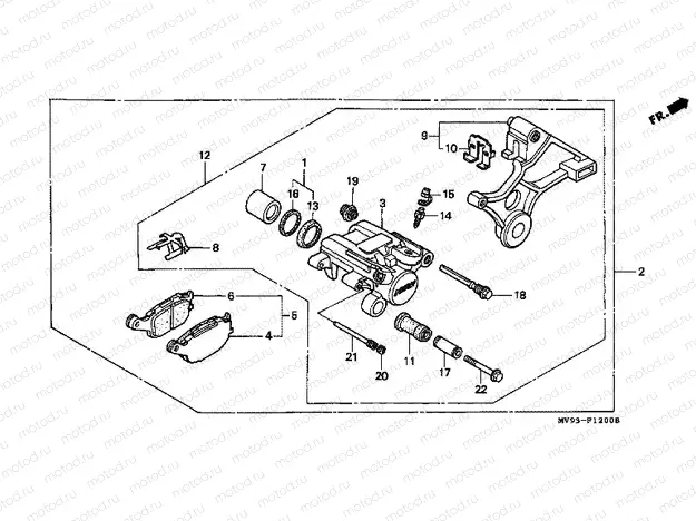 F-12 REAR BRAKE CALIPER