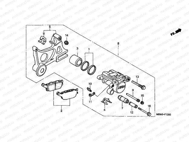 F-12 REAR BRAKE CALIPER