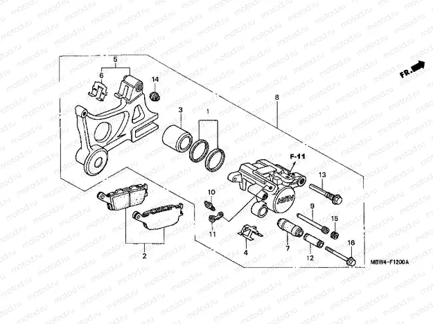 F-12 REAR BRAKE CALIPER