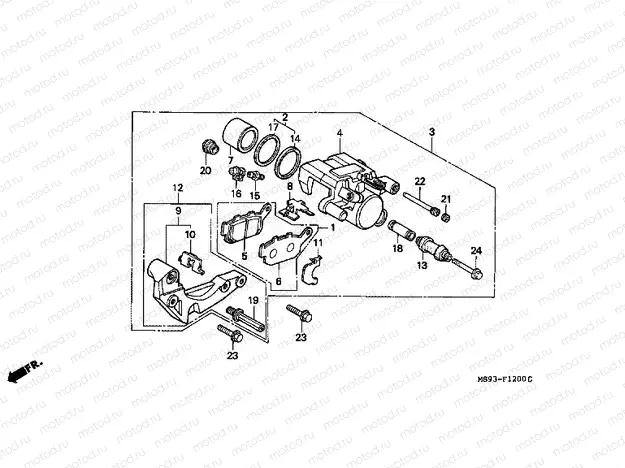 F-12 REAR BRAKE CALIPER