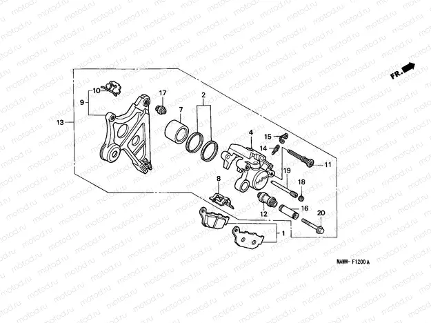 F-12 REAR BRAKE CALIPER