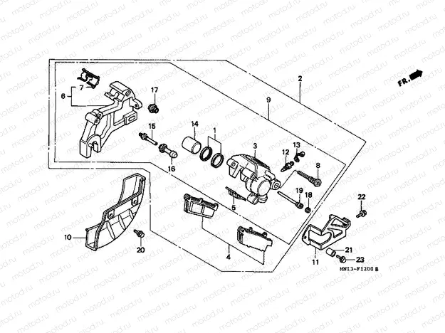 F-12 REAR BRAKE CALIPER
