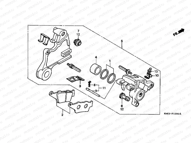F-12 REAR BRAKE CALIPER