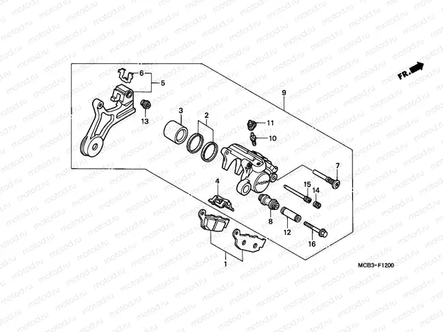 F-12 REAR BRAKE CALIPER