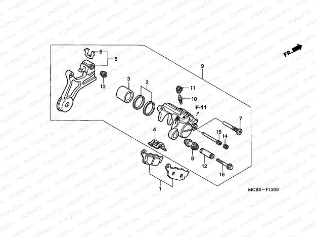 F-12 REAR BRAKE CALIPER
