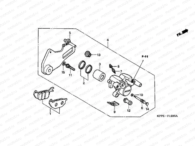 F-12 REAR BRAKE CALIPER
