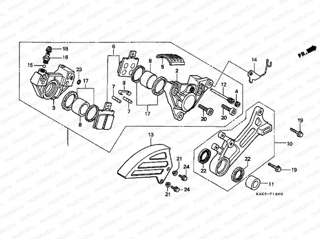 F-12 REAR BRAKE CALIPER