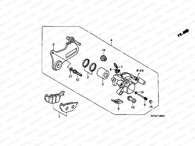 F-12 REAR BRAKE CALIPER