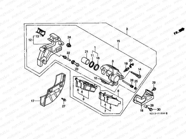 F-12 REAR BRAKE CALIPER