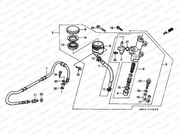 F-12 REAR MAIN BRAKE CYLINDER