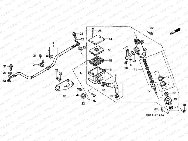 F-12 REAR MAIN BRAKE CYLINDER