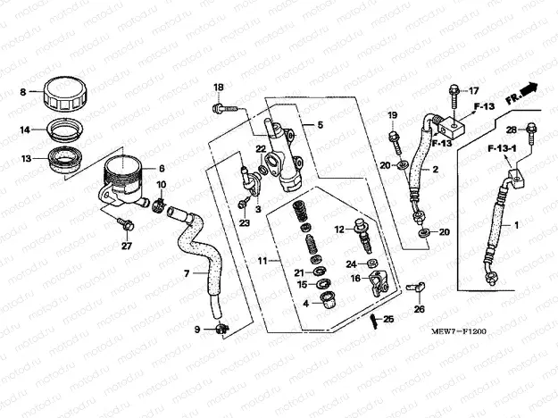F-12 REAR MASTER CYLINDER