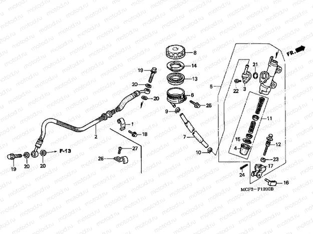 F-12 REAR MASTER CYLINDER