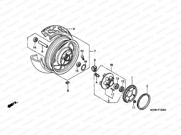 F-12 REAR WHEEL
