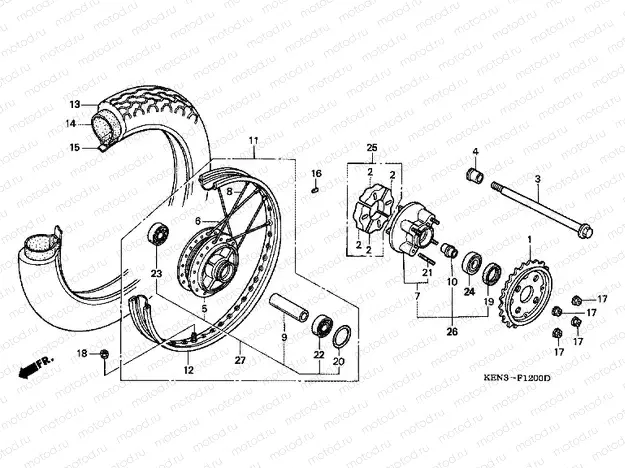 F-12 REAR WHEEL