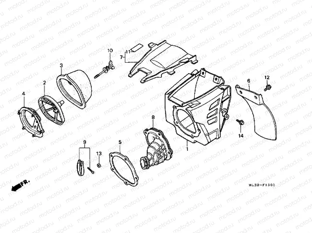 F-13-1 AIR FILTER (CR500RM-)