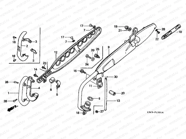 F-13-1 EXHAUST DRUM (ST50J / K / L / ST70C / K)