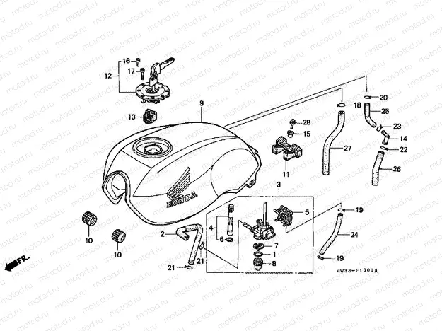 F-13-1 FUEL TANK (CB750F2)