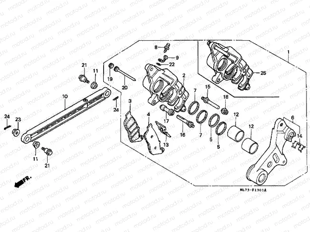 F-13-1 REAR BRAKE CALIPER (2)