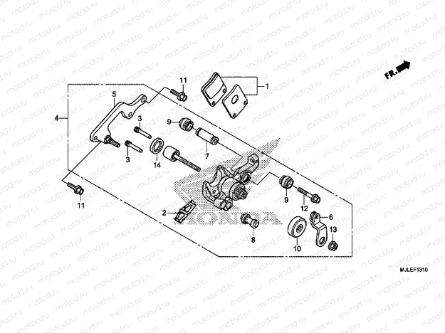 F-13-10 PARKING BRAKE CALIPER