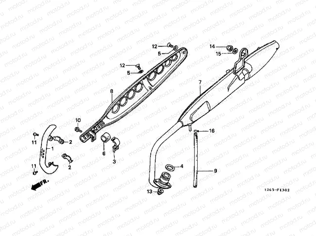 F-13-2 EXHAUST DRUM (ST70L)