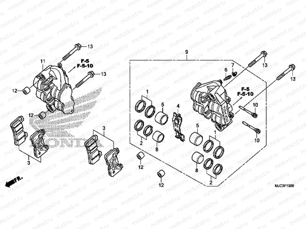 F-13 FRONT BRAKE CALIPER