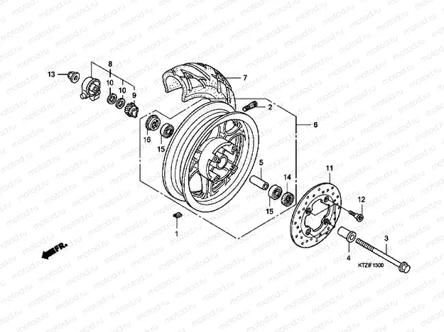 F-13 FRONT WHEEL