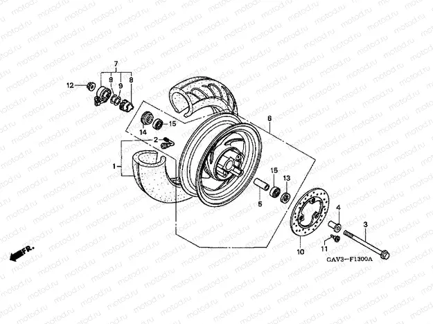 F-13 FRONT WHEEL