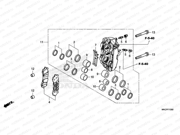 F-13 LEFT FRONT BRAKE CALIPER