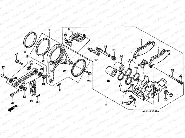 F-13 REAR BRAKE CALIPER