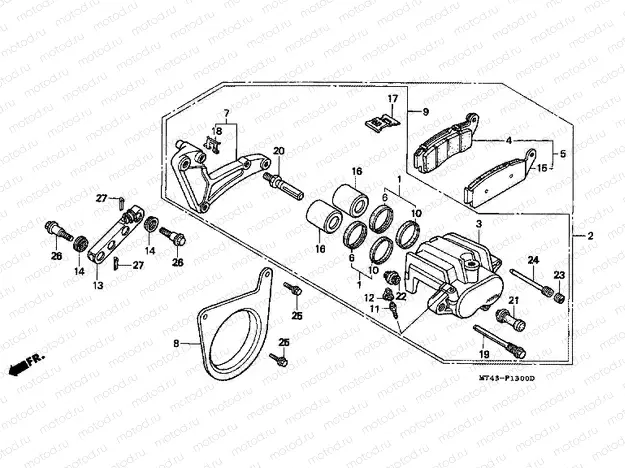 F-13 REAR BRAKE CALIPER