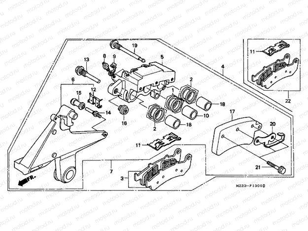 F-13 REAR BRAKE CALIPER