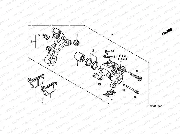 F-13 REAR BRAKE CALIPER