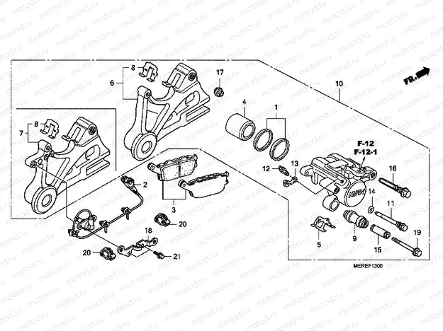 F-13 REAR BRAKE CALIPER