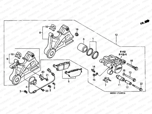 F-13 REAR BRAKE CALIPER
