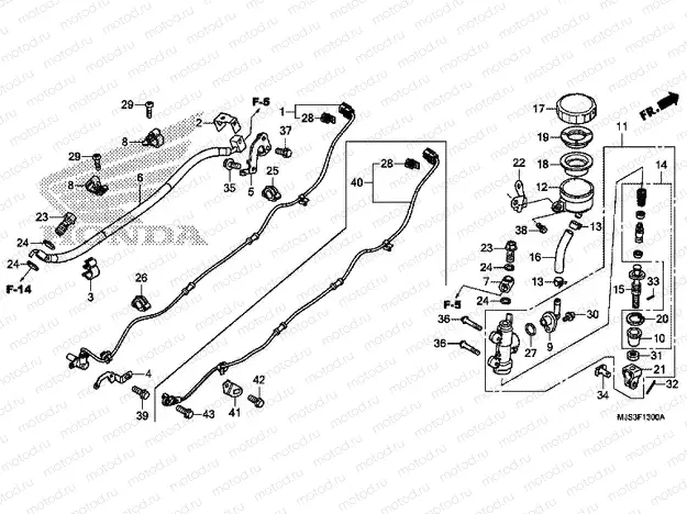 F-13 REAR BRAKE MASTER CYLINDER