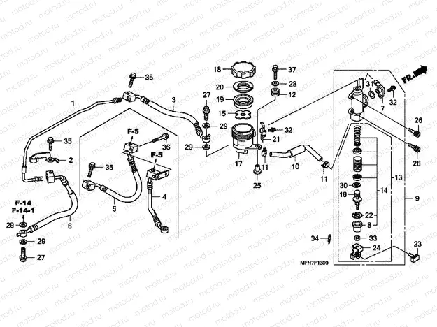 F-13 REAR BRAKE MASTERCYLINDER
