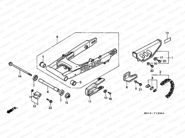 F-13 REAR FORK / CHAIN ​​CABINET