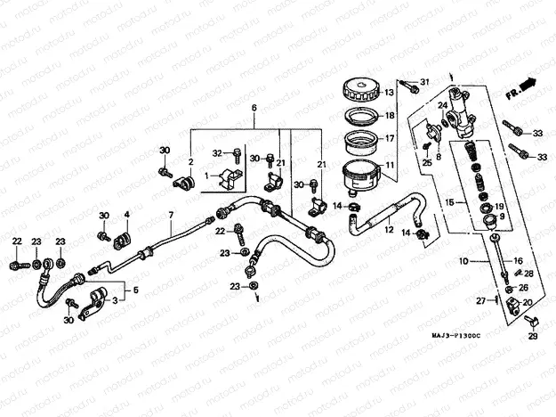 F-13 REAR MAIN BRAKE CYLINDER (ST1100)
