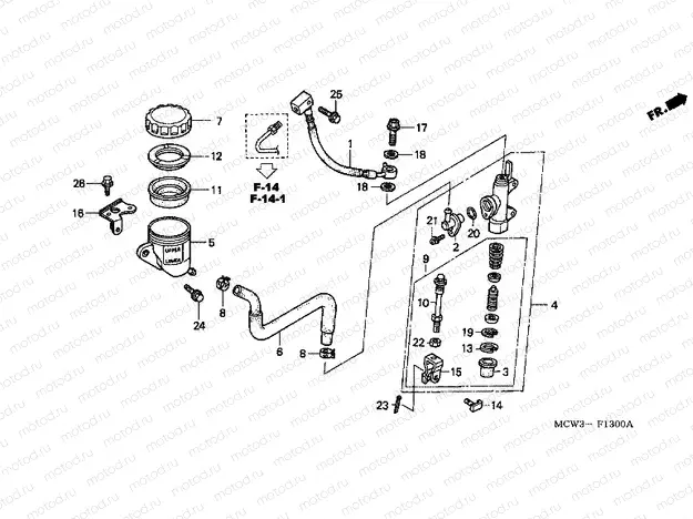 F-13 REAR MASTER CYLINDER