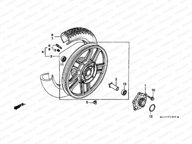 F-13 REAR WHEEL