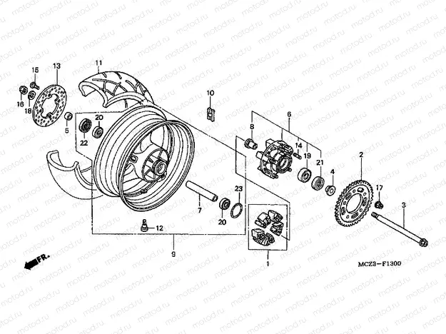 F-13 REAR WHEEL