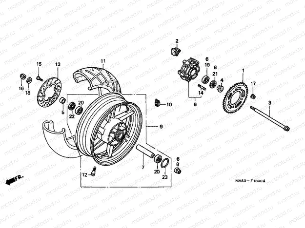 F-13 REAR WHEEL